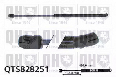 QUINTON HAZELL qts828251 -  Газовая пружина, крышка багажник